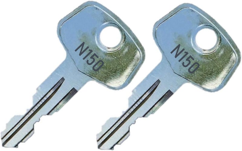 2 Thule N150 Replacement Keys - Roof Racks, Rails, Cargo Box, Carriers, Crossbars, Haulers, Bags (Codes N001-N250 or N001R-N250R) Better Than OEM!